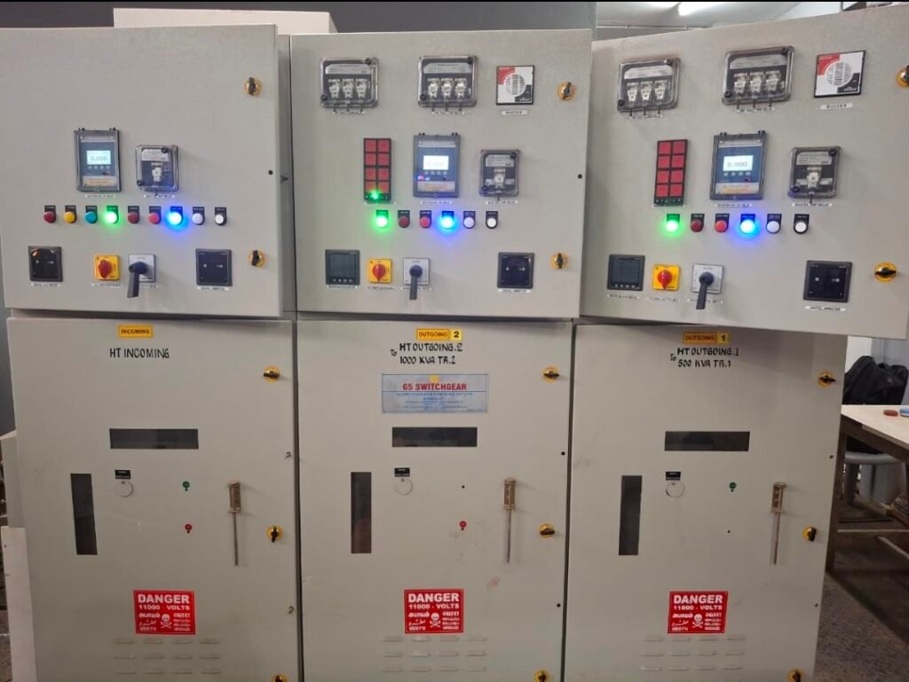 HT incoming and outgoing panel with 1000KVA and 500KVA transformer - GS Switchgear HT panel board in Kerala